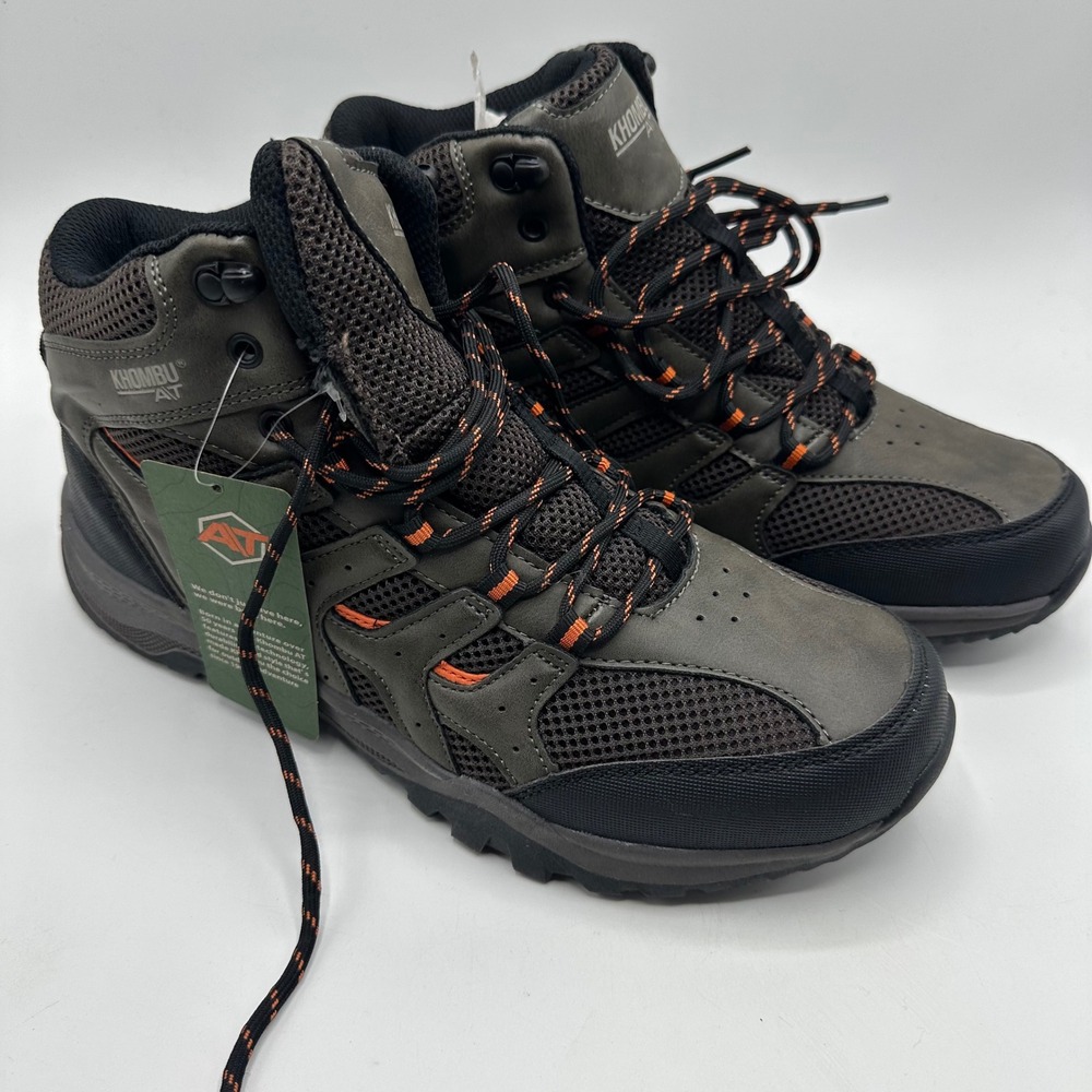 KHOMBU AT Seneca Brown Orange Gray Men's Hiking All Terrain Boot Shoe US 9.5 NEW
